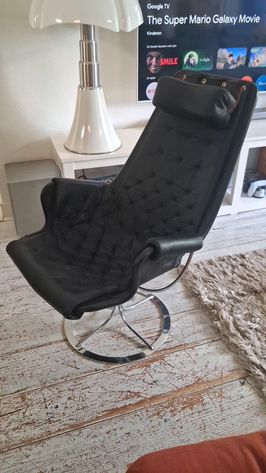 Bruno mathsson dux  .jetson chair, Huis en Inrichting, Stoelen, Ophalen of Verzenden, Zo goed als nieuw, Zwart, Eén