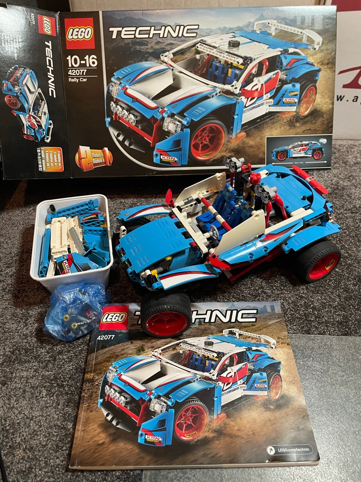Lego Technic 42077 Rally Auto - 2 modellen mogelijk, Ophalen, Zo goed als nieuw, Lego