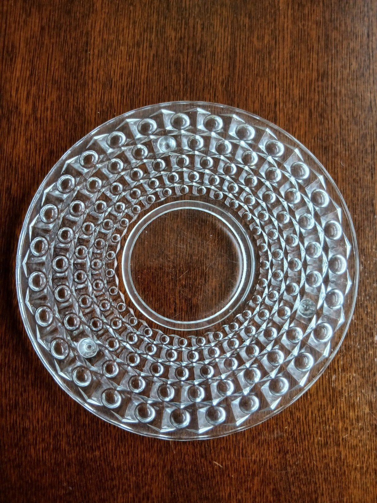 Vintage Glazen Onderzetter met Bubbelpatroon, Antiek en Kunst, Ophalen of Verzenden