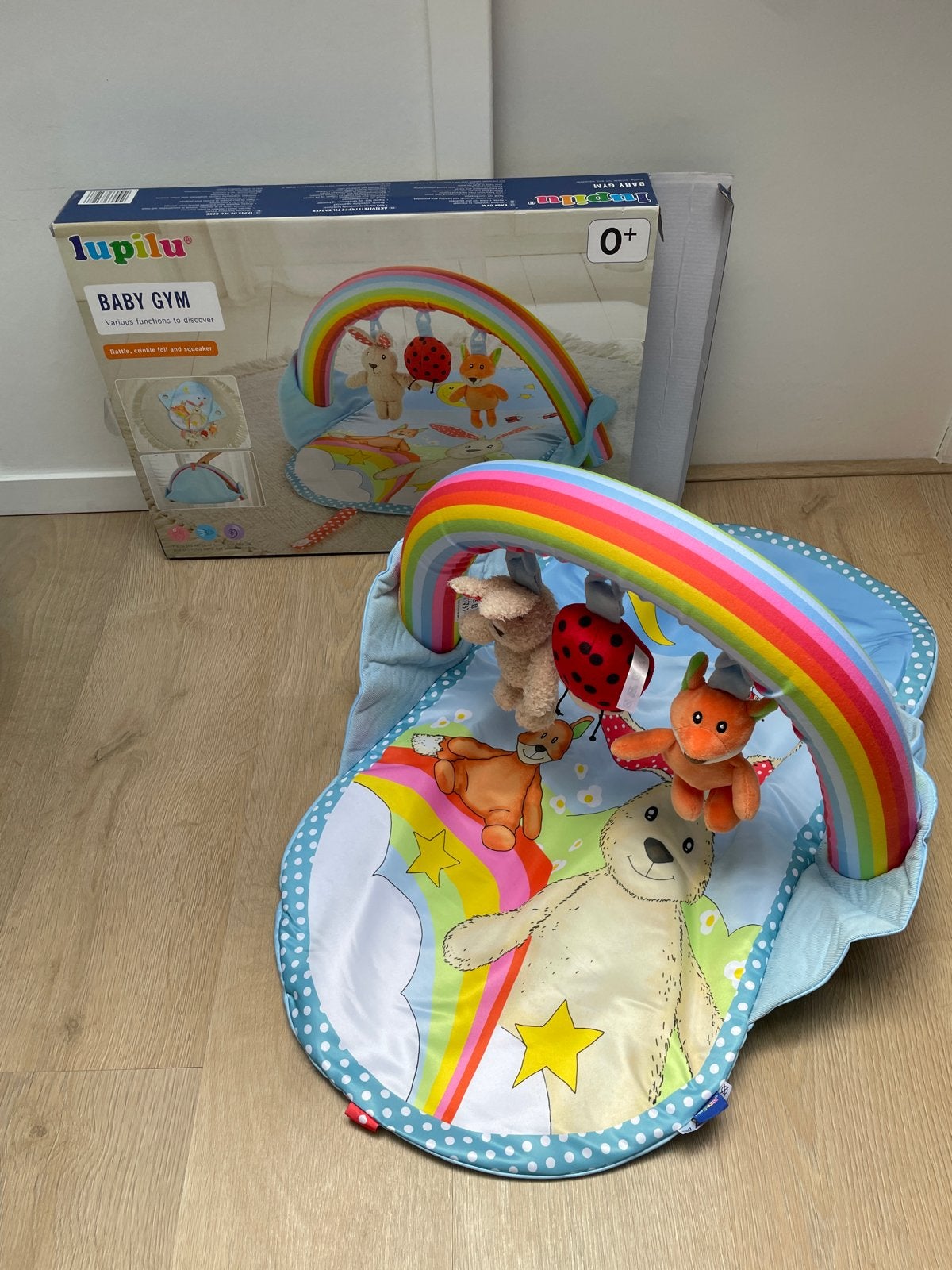 Lupilu Babygym / speelkleed met regenboog en speeltjes NIEUW, Ophalen, Zo goed als nieuw, Babygym