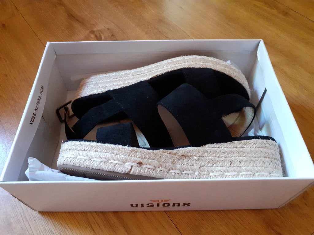 Vision Sandalen Zwart maat 36 nieuw in doos, Zwart, Vision, Nieuw, Sandalen of Muiltjes