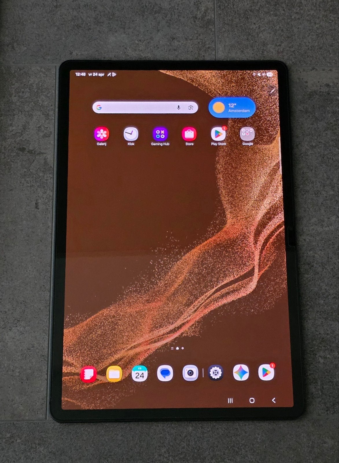 Samsung Galaxy Tab S8 + plus tablet 256GB met accessoires, Samsumg, 12 inch, Ophalen of Verzenden, Zo goed als nieuw