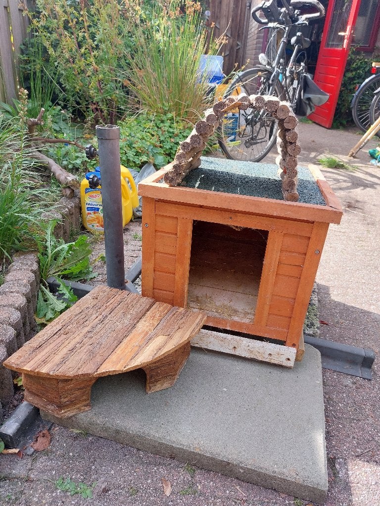 Nachthok konijn met toebehoren, Dieren en Toebehoren, Knaagdieren en Konijnen | Hokken en Kooien, Gebruikt, Minder dan 75 cm, Konijn