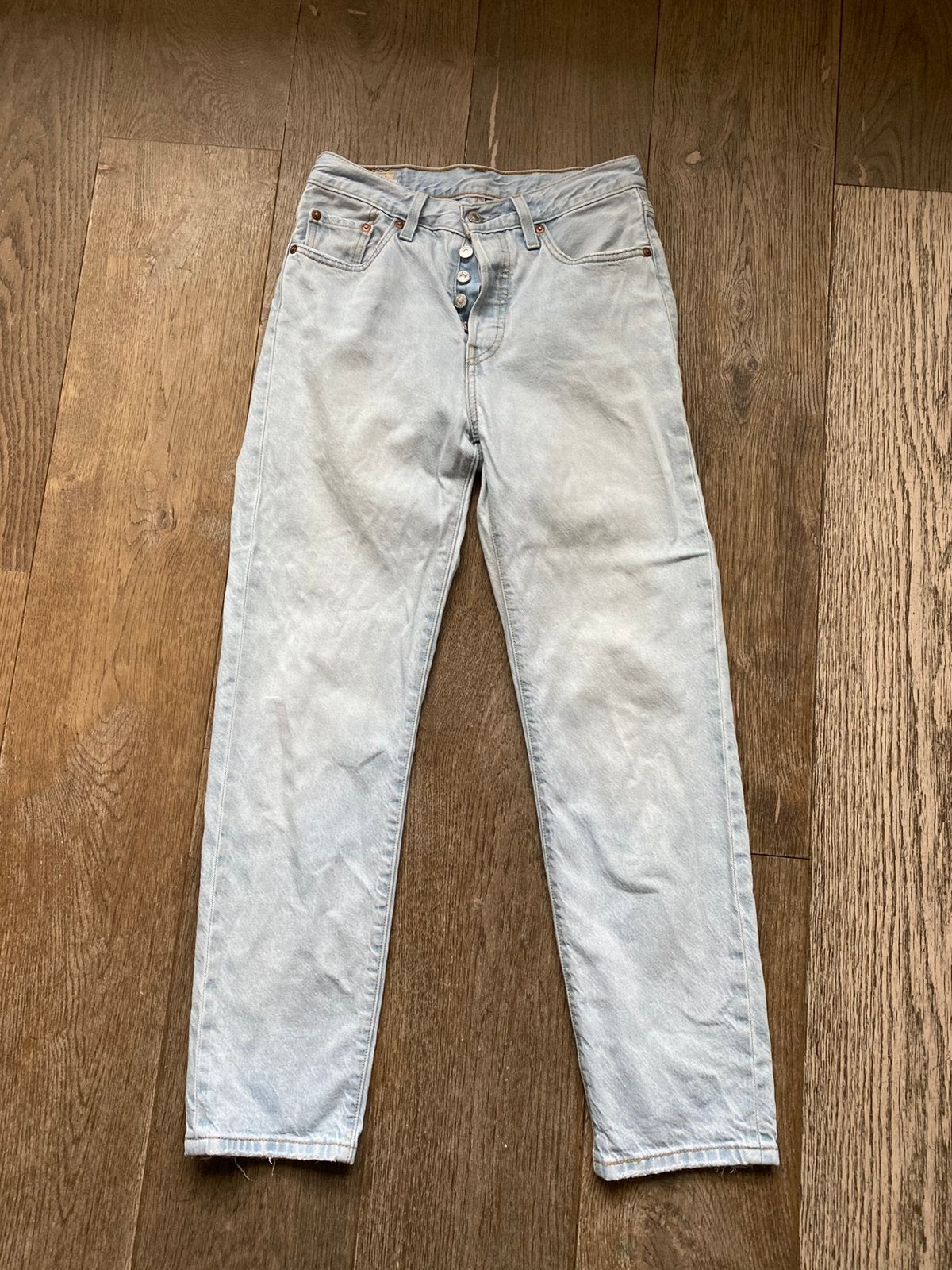 Levi's Straight Jeans W25 L28 - Lichtblauw, Ophalen of Verzenden, Zo goed als nieuw, Blauw, W27 (confectie 34) of kleiner