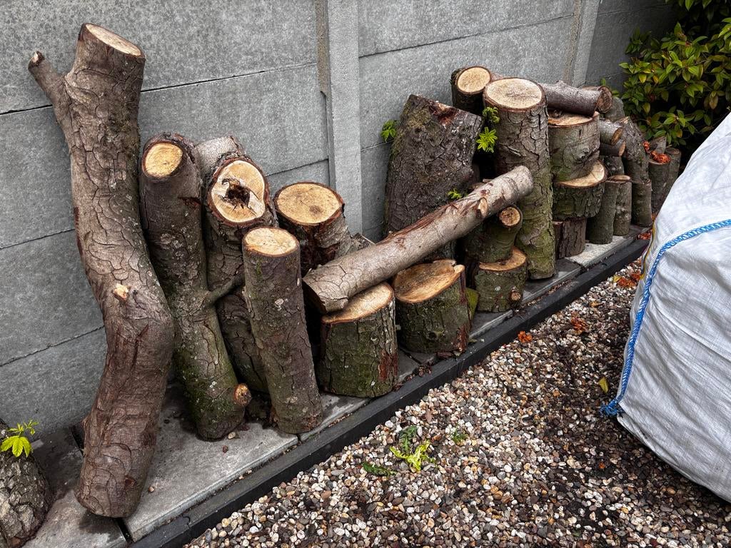 6m3 (ongeveer) kastanje haard/brandhout, Tuin en Terras, Haardhout, 3 tot 6 m³, Ophalen