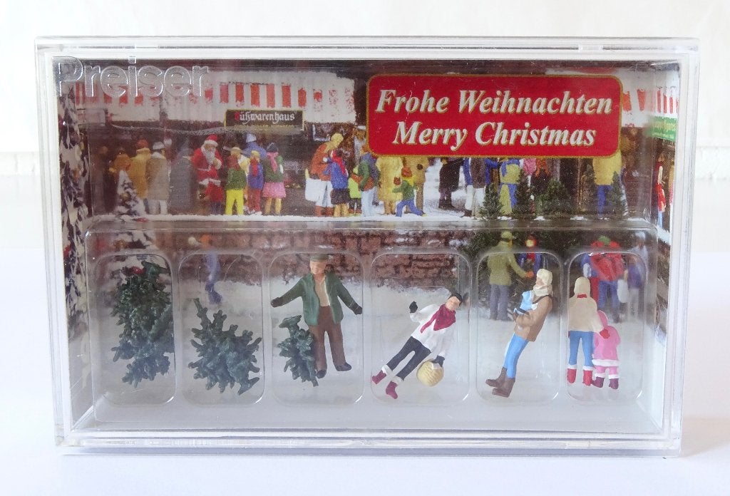 Preiser 10627 Kerst met o.a. kerstbomen, Hobby en Vrije tijd, Modeltreinen | H0, Overige merken, Wisselstroom, Overige typen, Ophalen of Verzenden