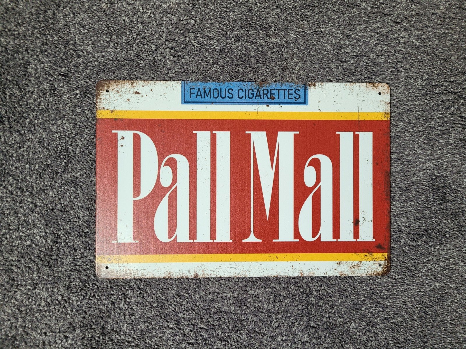 Decoratief ijzeren bord Pall Mall - Nieuw (30x20cm), Vintage, Meerkleurig, Nieuw, Ophalen of Verzenden