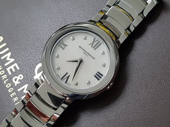 NIEUW BAUME et MERCIER DAMES HORLOGE PROMESSE DIAMOND -40%, Staal, Nieuw, Ophalen of Verzenden, Info@houseofcoco.nl