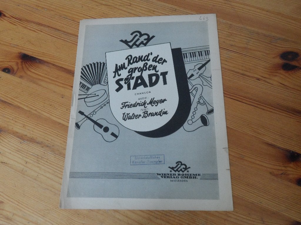 Am rand der grossen stadt - meyer / brandin, Zang, Gebruikt, Ophalen of Verzenden, Artiest of Componist