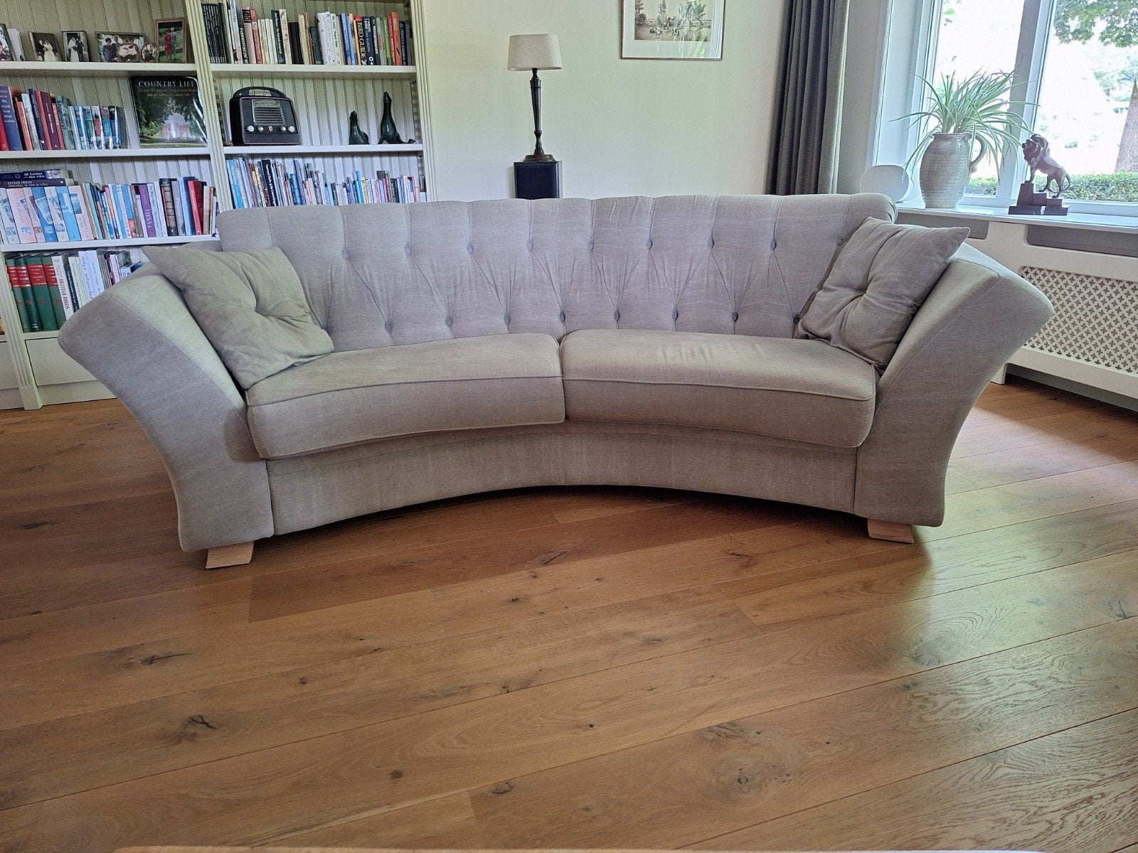 Bijzondere 4-zits Bank gebogen OLAV HOME model CHAPEAU, Ophalen, Gebruikt, Klassiek tijdloos stoer degelijk bijzonder, 75 tot 100 cm