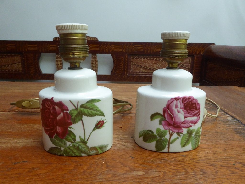 2 vintage porseleinen lampjes, Porcelaine de Paris, Antiek en Kunst, Ophalen of Verzenden