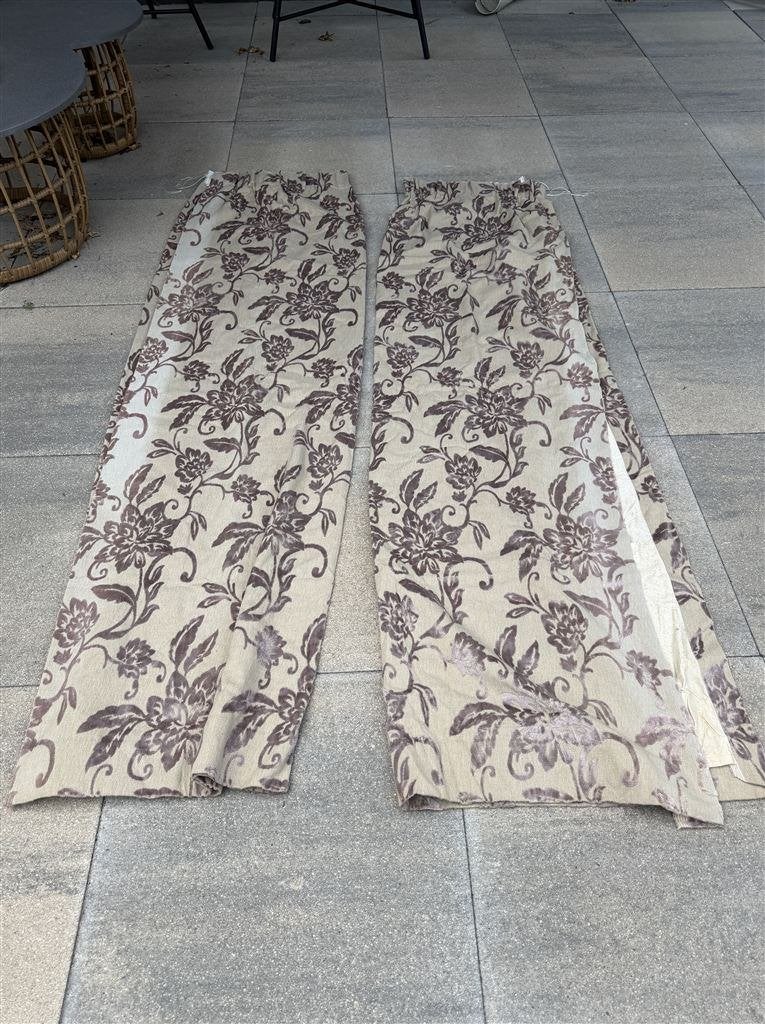 Laura Ashley Cut Velvet Gordijnen - 2 Stuks, Ophalen of Verzenden, Zo goed als nieuw