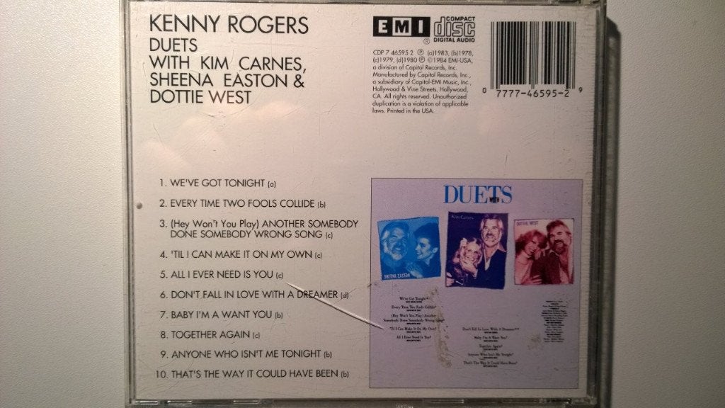 Kenny Rogers, Kim Carnes, Sheena Easton & Dottie West - Duet, Ophalen of Verzenden, Zo goed als nieuw, Album