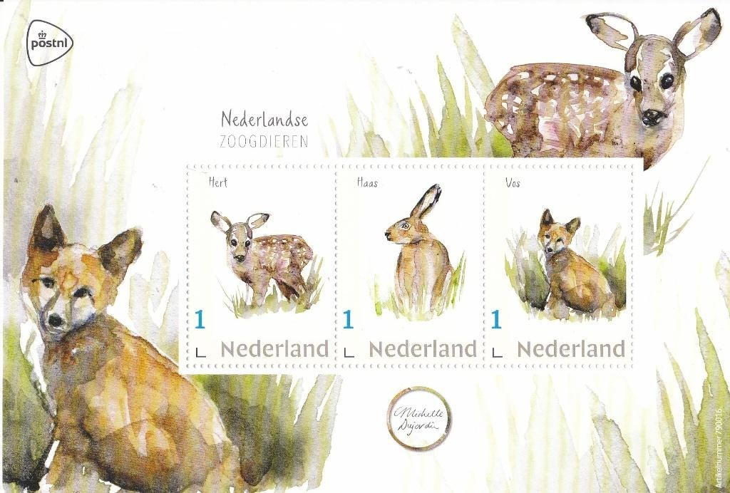 Michelle Dujardin - Zoogdieren - 2019, Verzenden, Na 1940, Postfris
