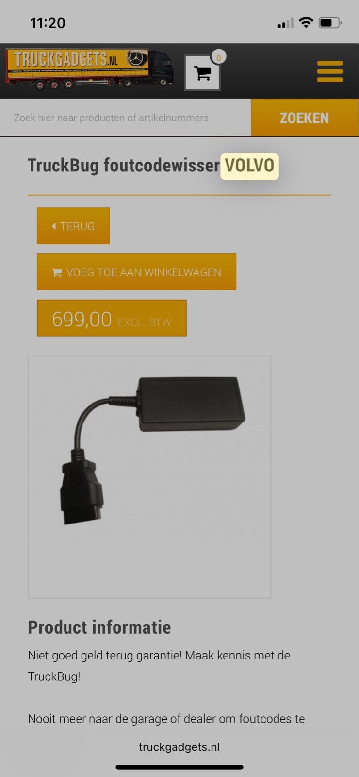 TruckBug Foutcodewisser voor Volvo (OBD2), Ophalen of Verzenden, Nieuw, Volvo