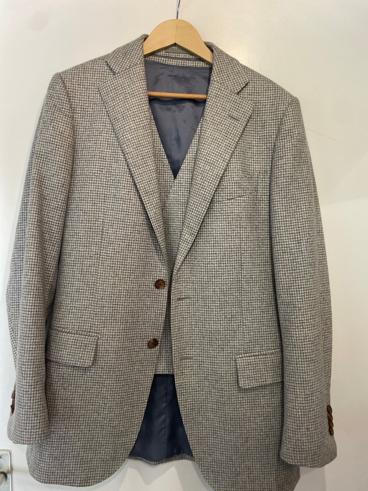 Suitsupply Pak: Colbert, Gilet (Maat 48) - Uitstekende Staat, Ophalen of Verzenden, Zo goed als nieuw, Maat 48/50 (M), Grijs