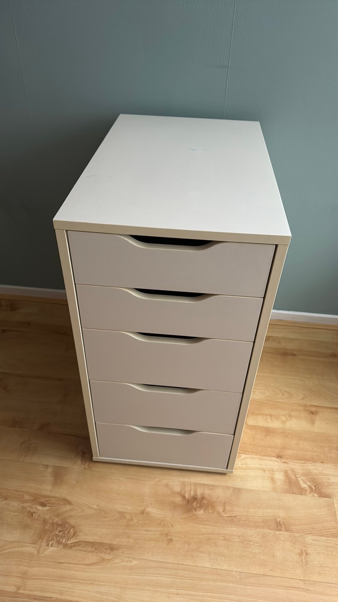 Witte diepe ladekast - 58cm diep - ideaal onder bureaublad, Ophalen, Minder dan 50 cm, Gebruikt, 5 laden of meer