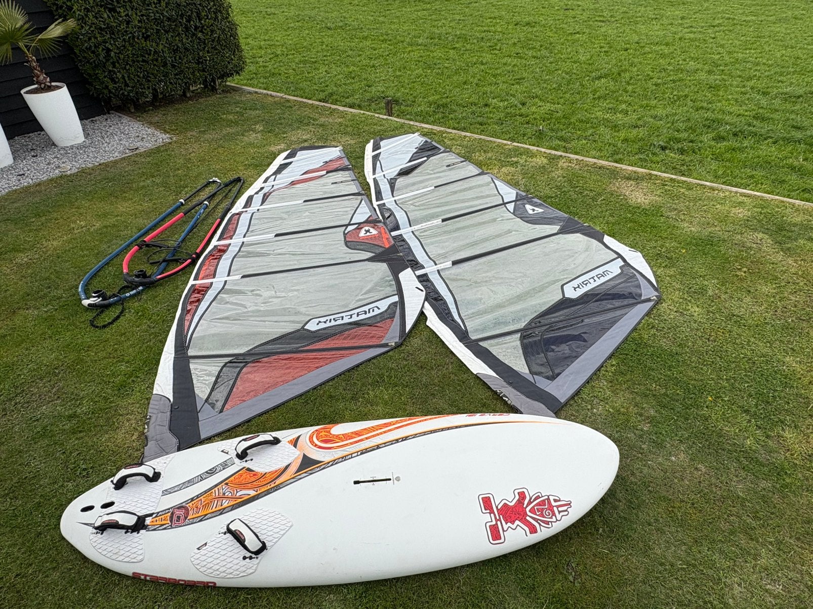 Complete windsurfset (Starboard en Gaastra zeilen) te koop, Watersport en Boten, Ophalen, Zo goed als nieuw, Complete set