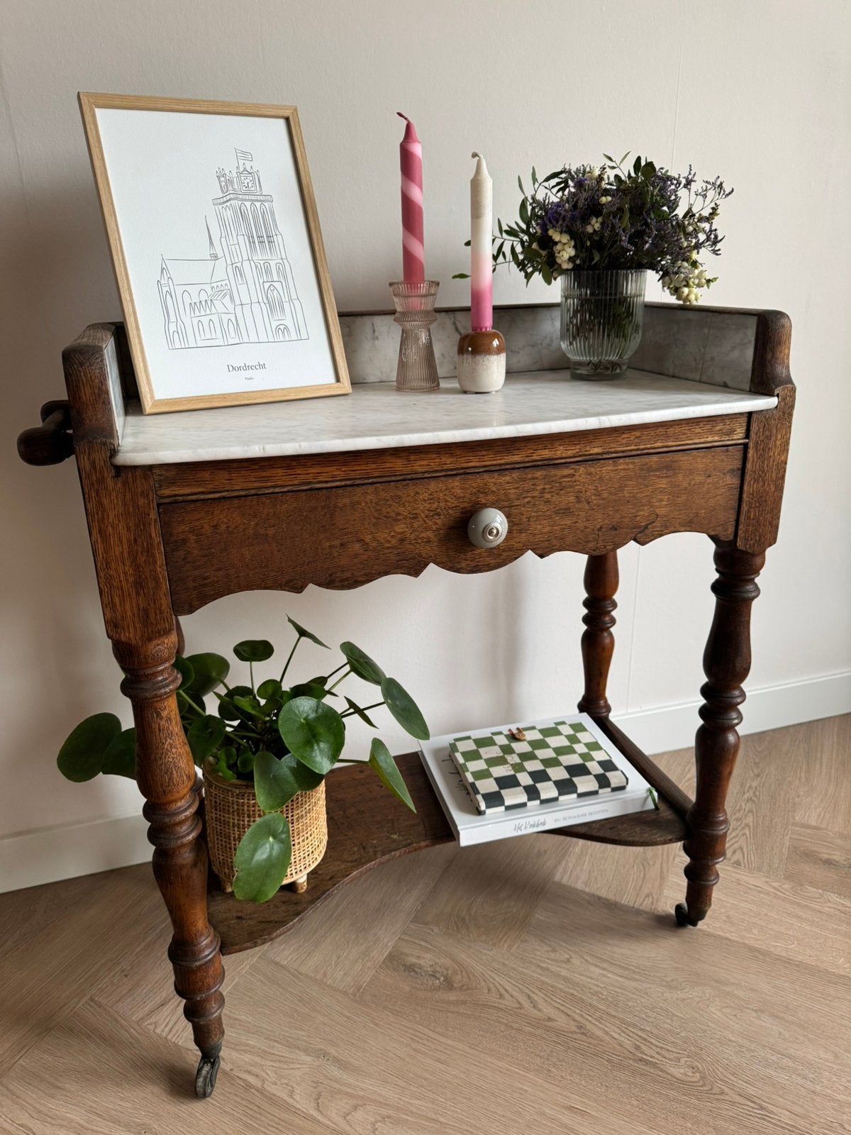 Antiek dressoir, Ophalen, Zo goed als nieuw, 25 tot 50 cm, Rechthoekig