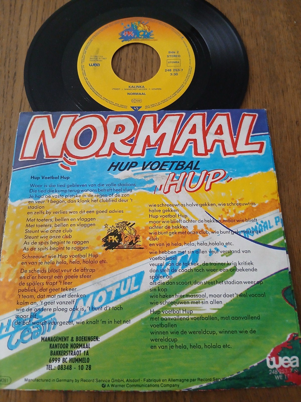 VINYL SINGLE   NORMAAL  1987, Cd's en Dvd's, Ophalen of Verzenden, Zo goed als nieuw, Overige genres, Overige formaten