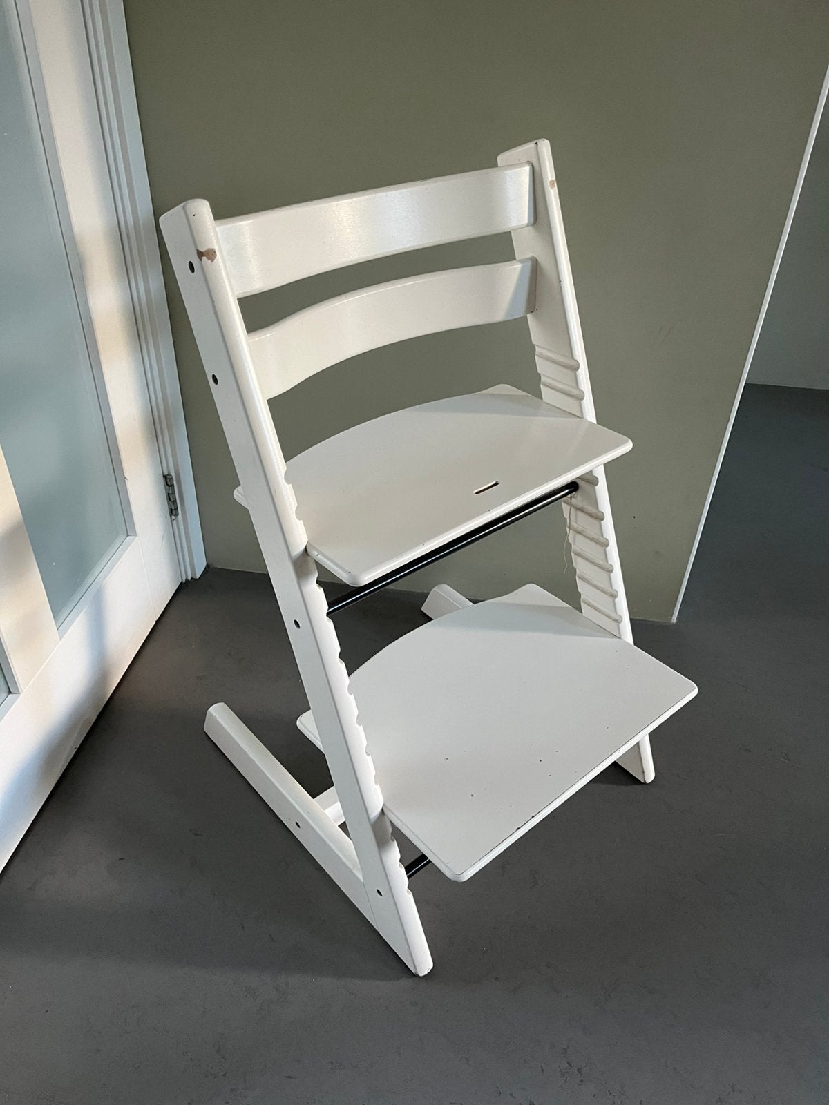 Stokke Tripp Trapp wit met verlengers, Ophalen, Gebruikt, Meegroeistoel