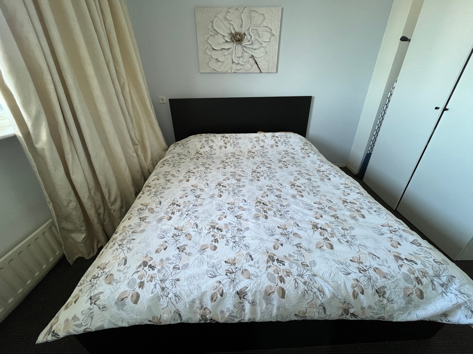 Tweepersoonsbed 160x200 cm (inclusief matras), Ophalen, Gebruikt, Zwart, Tweepersoons