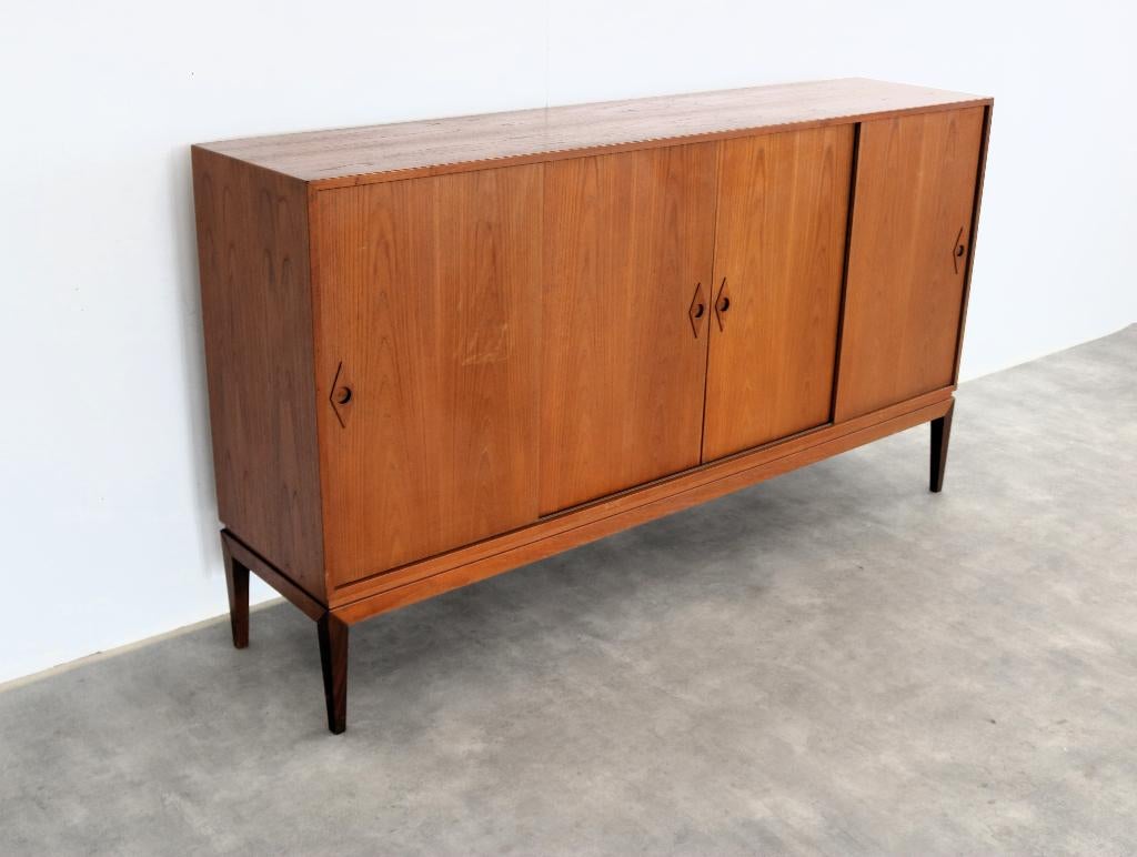 vintage sideboard | wandkast  | jaren 60 | teak | Deens, Gebruikt, ., Teakhout, Met lade(s)