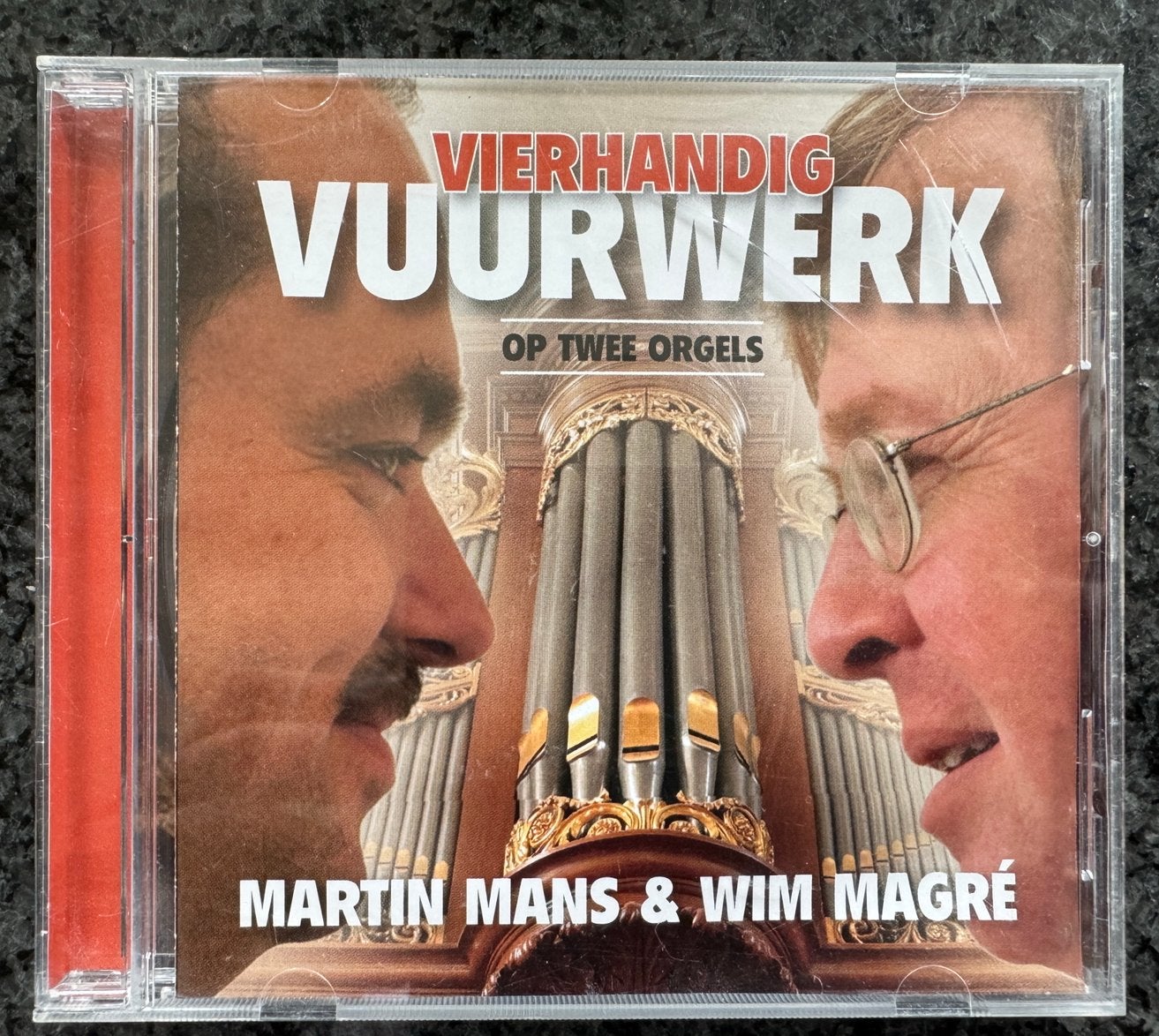 cd Vierhandig vuurwerk op twee orgels Martin Mans Wim Magré, Ophalen of Verzenden, Zo goed als nieuw, Geestelijke liederen, Orgel
