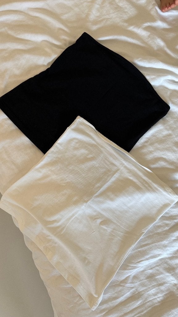 Zwart/wit Strapless Tube Top, Maat 38/40 (M), Nieuw, Onbekend, Zonder mouw