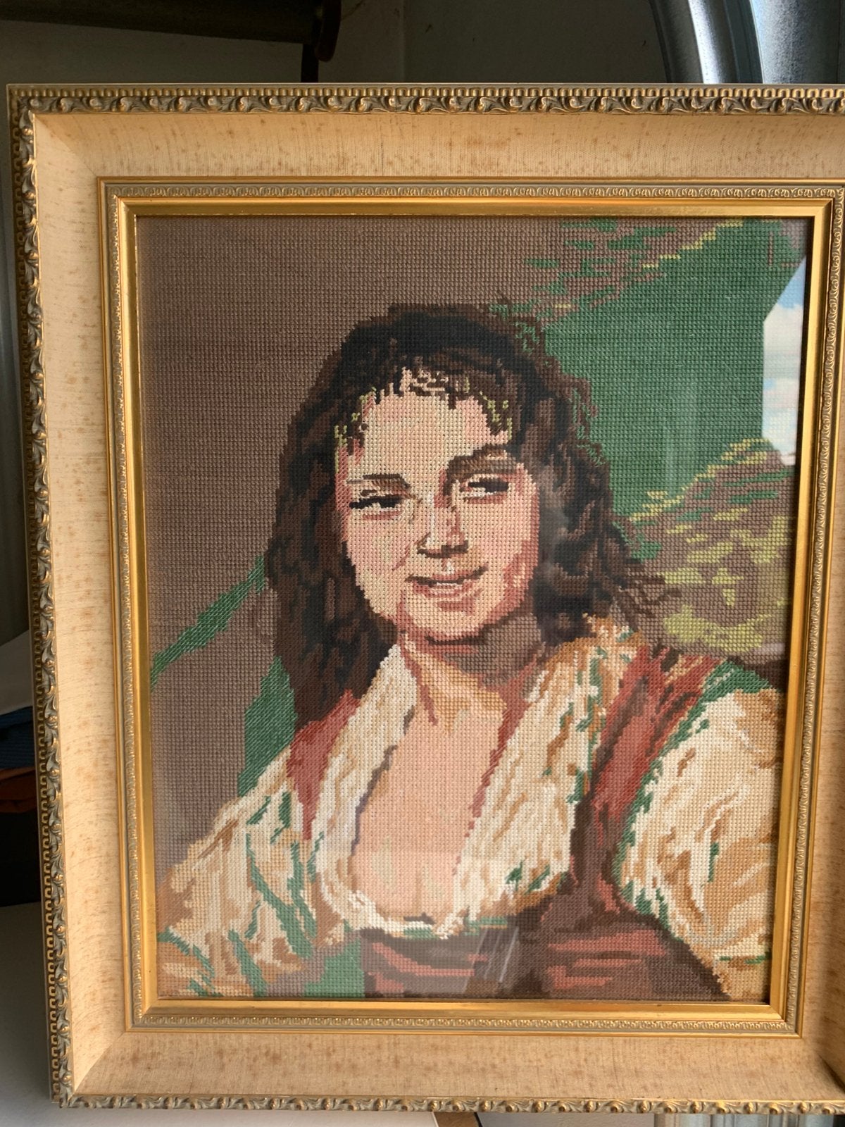 Frans Hals geborduurd in een prachtige lijst, Antiek en Kunst, Kunst | Schilderijen | Klassiek, Ophalen of Verzenden