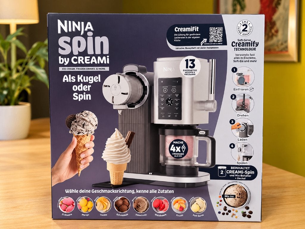 Ninja CREAMi Scoop & Swirl 13-in-1 NC701BU – Nieuw in doos, Ophalen of Verzenden, Nieuw, Zelfvriezend