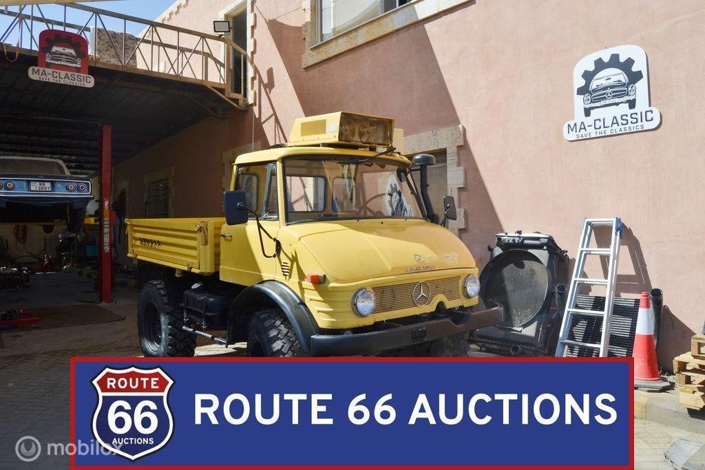 Mercedes-Benz Unimog 406 U900 | 1975 | Route 66 Auctions, Auto's, Overige carrosserieën, Zwart, Mercedes-Benz, Bedrijf