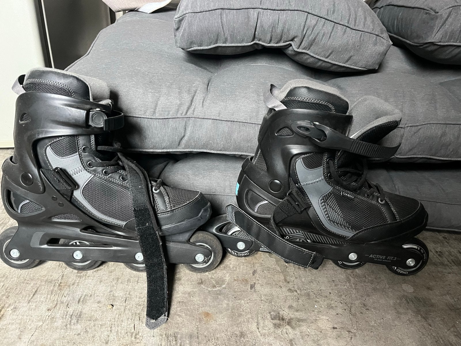 Skeelers/ Oxelo Active Fit 3 Inline Skates - Maat 46, Gebruikt, Heren, Inline skates 4 wielen, Ophalen
