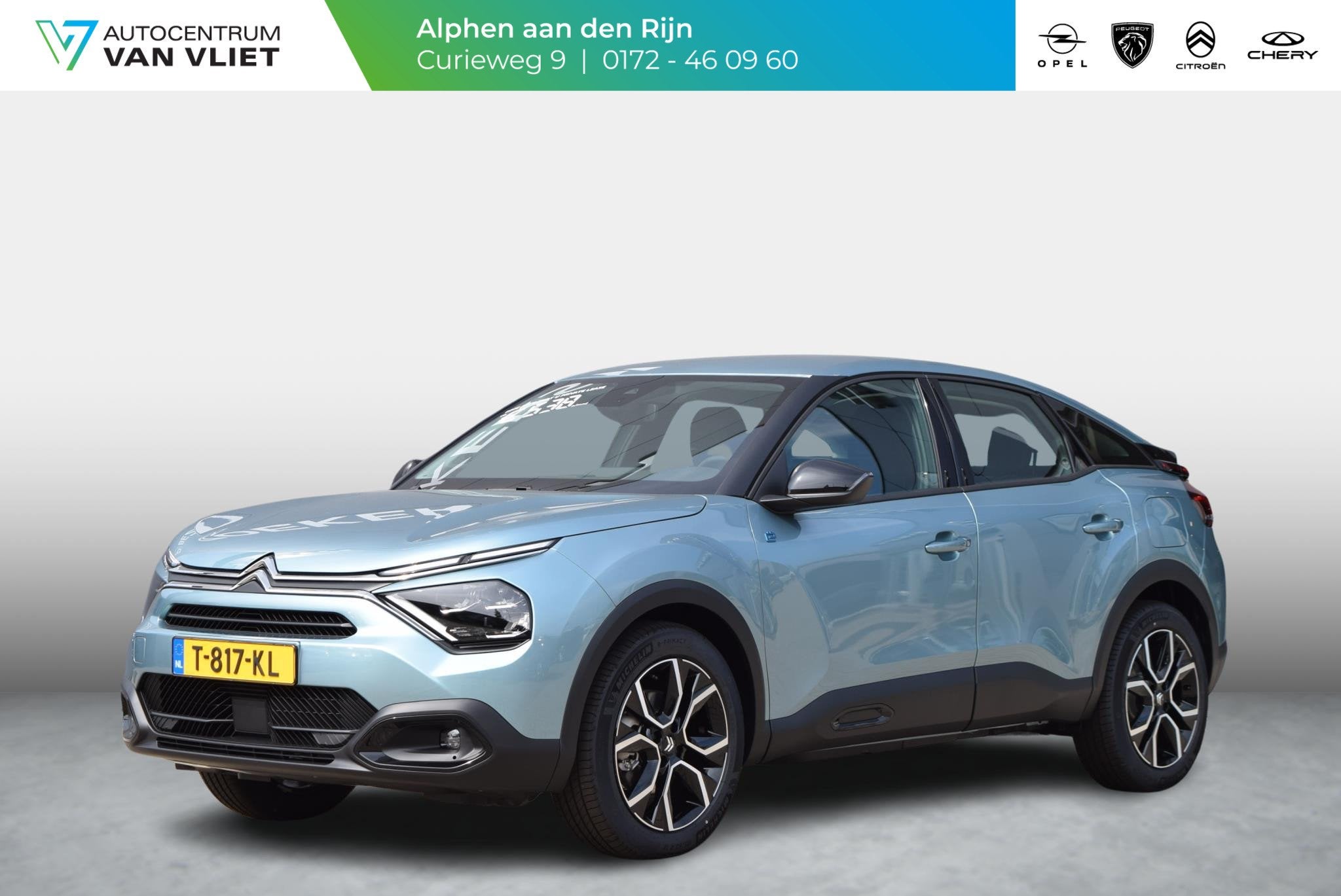 Citroen Ë-C4 Feel Pack 50 kWh 136pk | NAVIGATIE | 350km WLT, Auto's, 15 min, 136 pk, Blauw, Leder en Stof