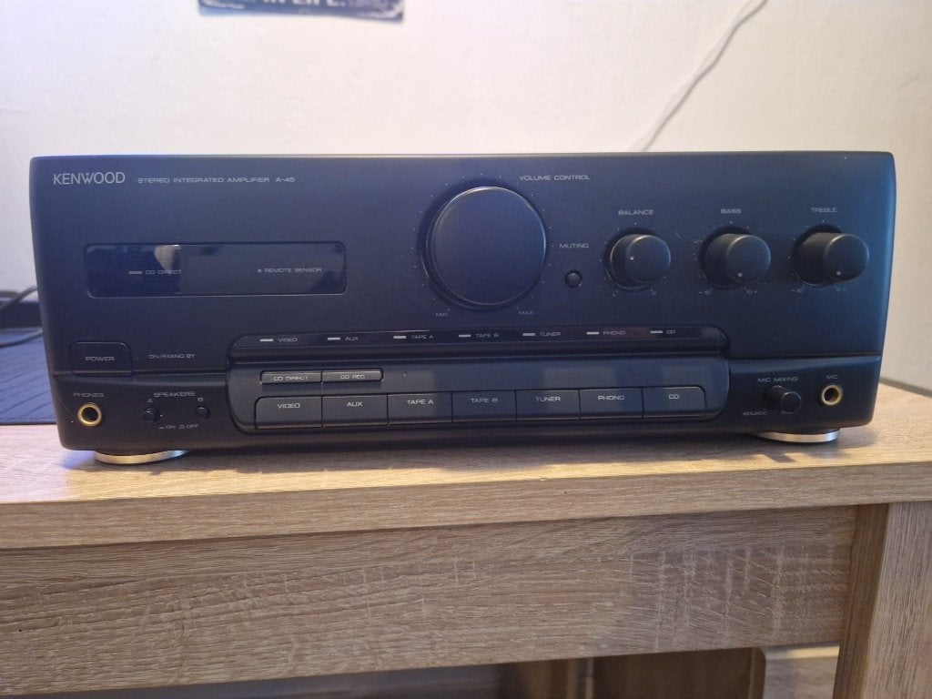 Kenwood A-45 Stereo Geïntegreerde Versterker, Overige merken, Gebruikt, Ophalen of Verzenden, Minder dan 60 watt