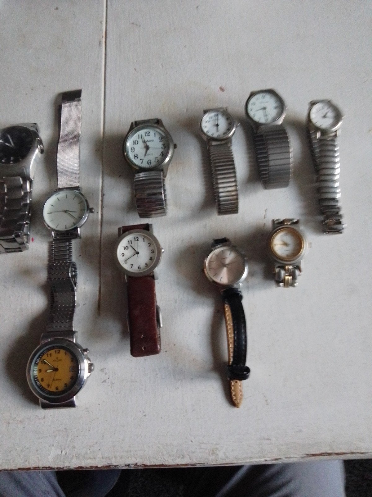 10 horloges, batterijen moeten vervangen worden, Ophalen of Verzenden, Gebruikt, Polshorloge