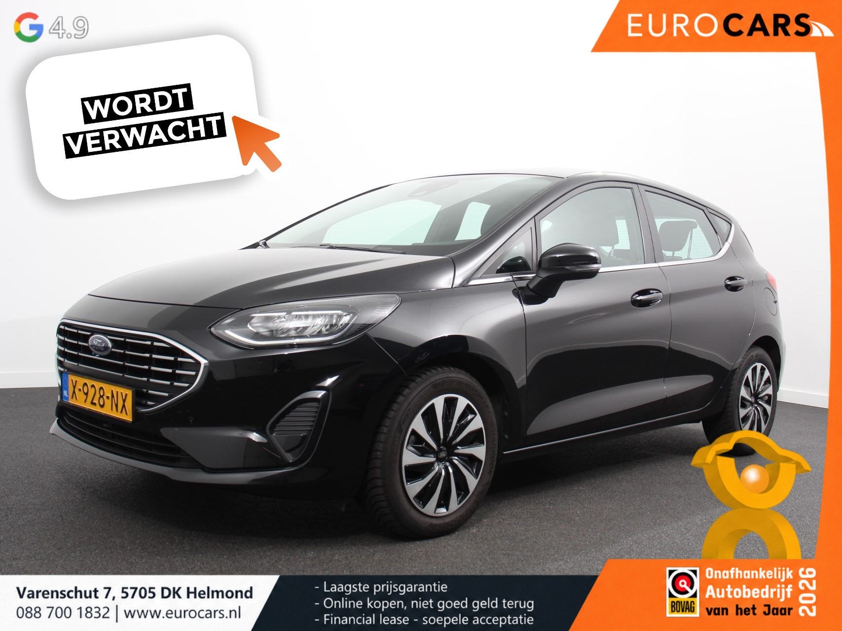 Ford Fiesta 1.0 125pk Titanium Navigatie Climate control Led, Voorwielaandrijving, Gebruikt, Euro 6, 1133 kg