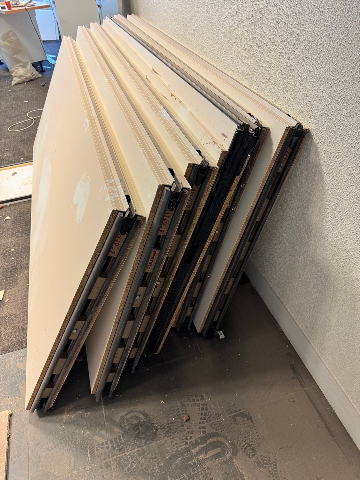 Professionele mobiele scheidingswand / schuifwand – panelen, Doe-het-zelf en Verbouw, Ophalen, Gebruikt, 100 mm of meer, Multiplex