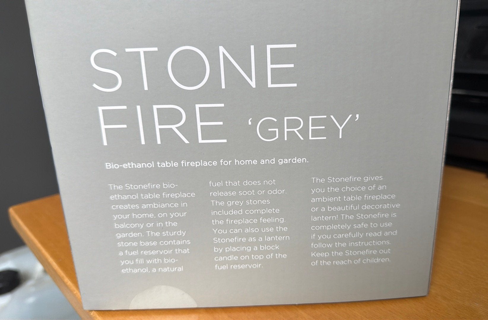 Tafelhaard stone fire ‘grey’ Leef, Ophalen, Nieuw