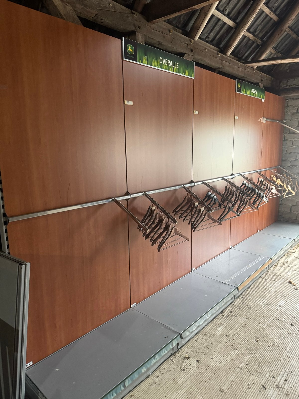 John Deere stelling 5m breed, 2.45m hoog met hangers, Archief en Opbergen, Ophalen, Gebruikt, Kast