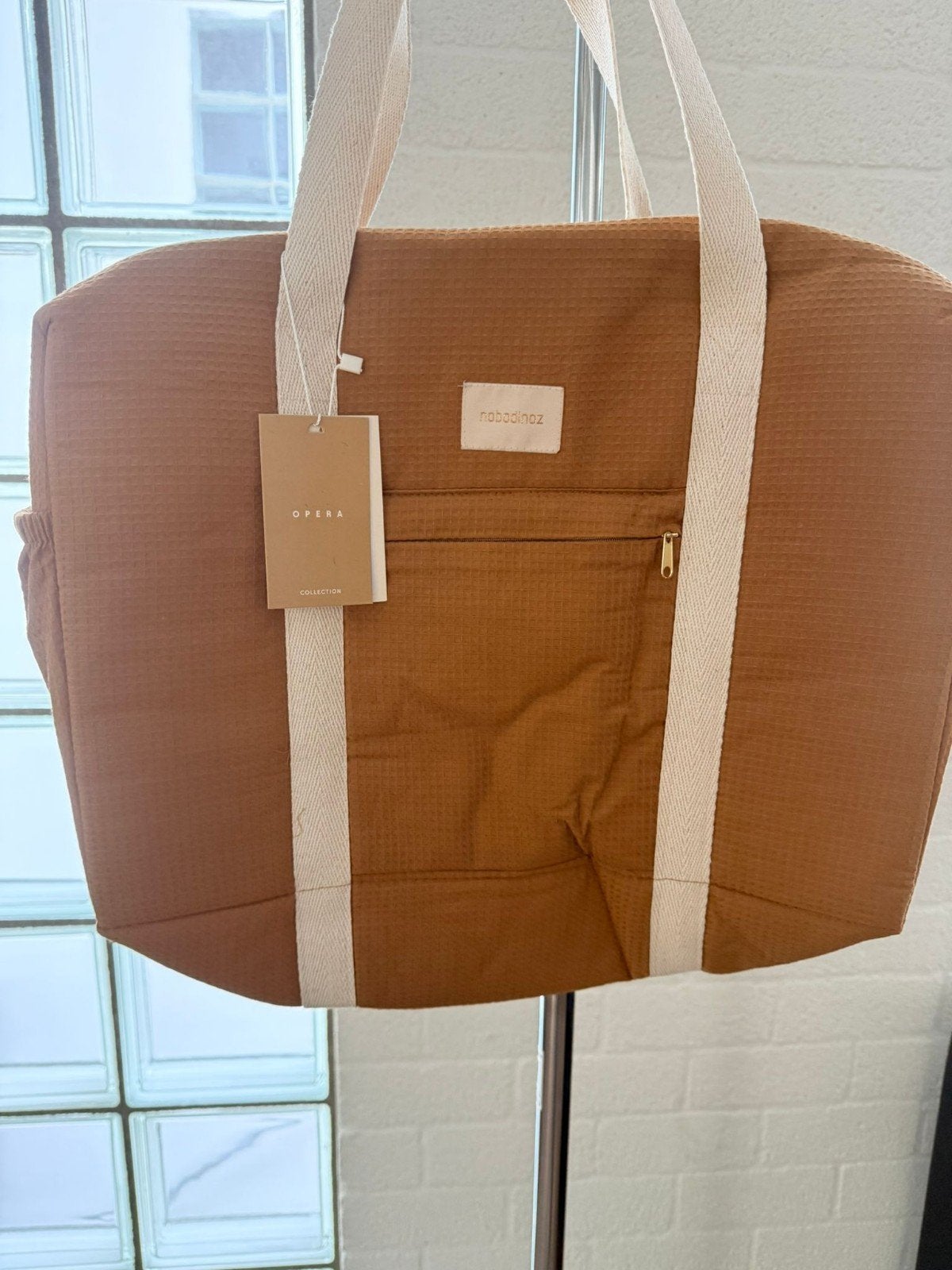 Nobodinoz Luiertas Caramel - Nieuw met kaartje, Ophalen of Verzenden, Nieuw, Schoudertas
