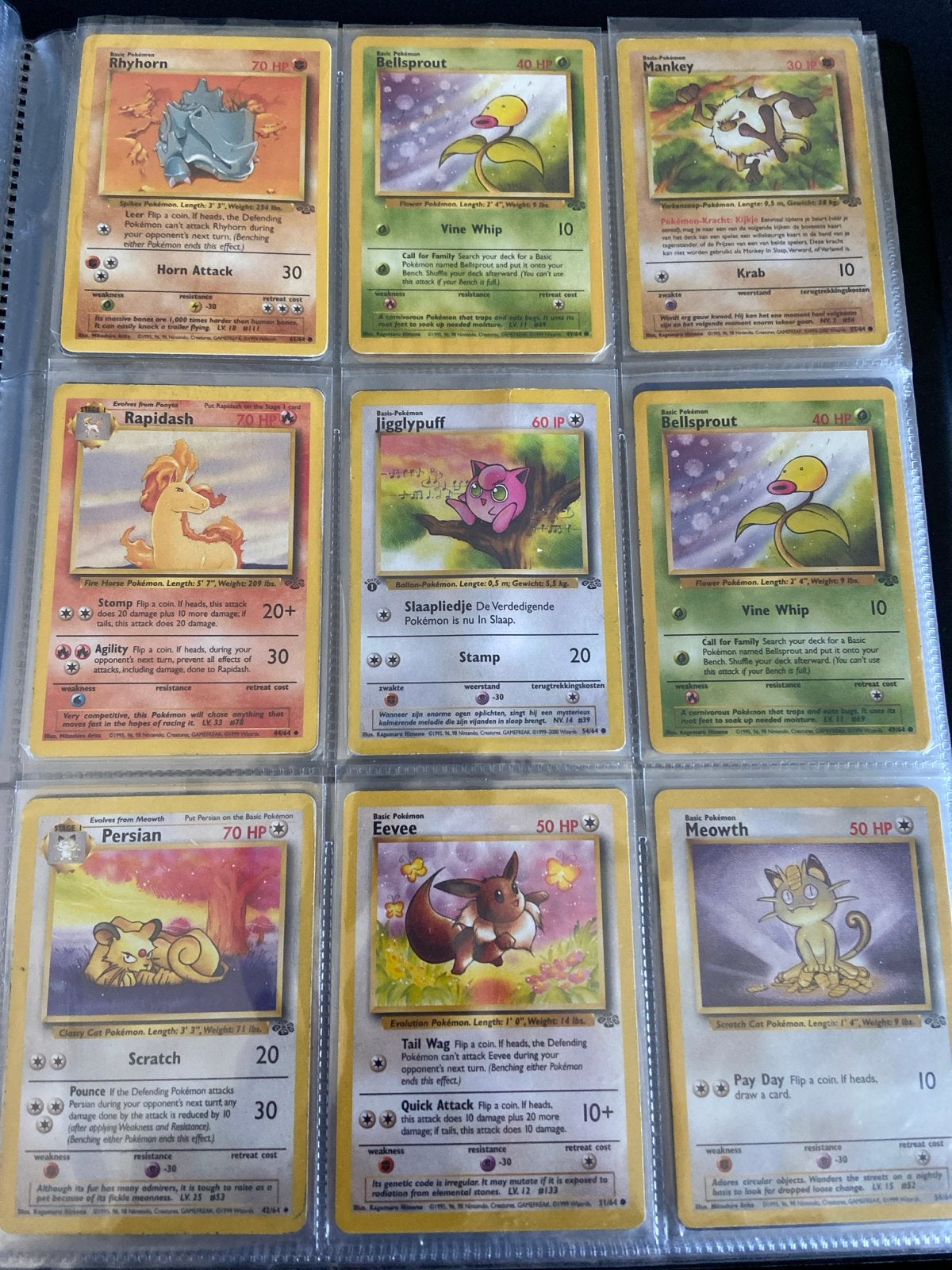 Diverse Pokémon kaarten - jungle, Ophalen of Verzenden, Gebruikt, Meerdere kaarten