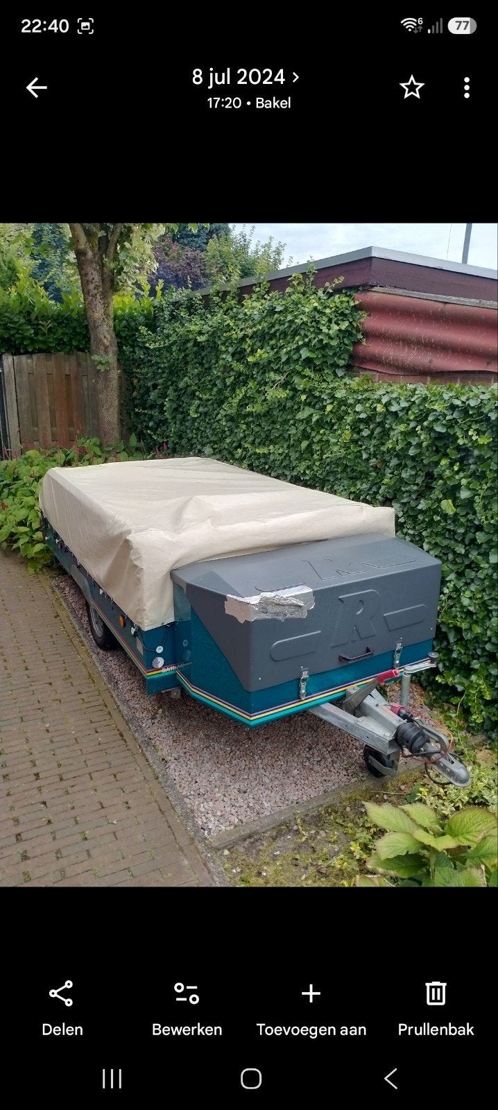 Raclet Batik vouwwagen met keuken en 5 slaapplaatsen, Ophalen, Tot en met 5, Aanwezig, Raclet