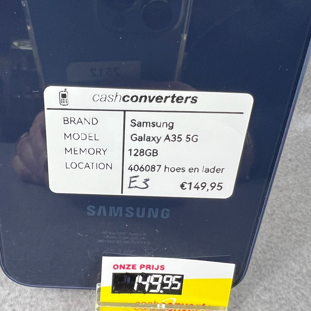 Samsung Galaxy A35 - 5G | met Otterbox oplader | 406086, Gebruikt, Zwart, Touchscreen, Ophalen of Verzenden