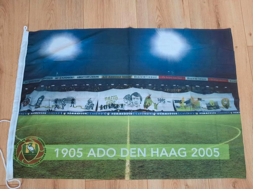 Vlag ADO Den Haag jubileum 2005 100 jaar, Ophalen of Verzenden, Zo goed als nieuw, Overige binnenlandse clubs, Overige typen