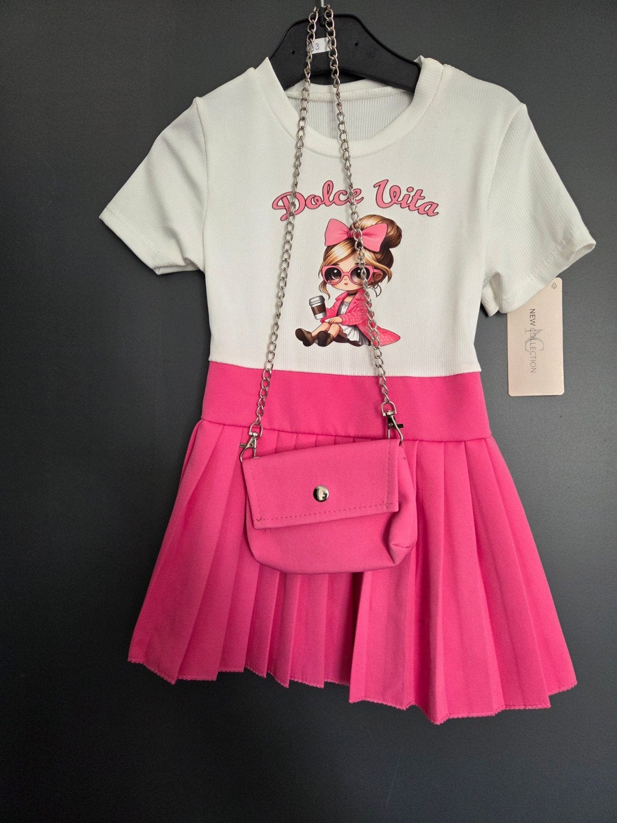 Nieuw Meisjes Jurk Dolce Vita Roze Plissé 3 Jaar, Ophalen of Verzenden, Nieuw, Onbekend, Meisje