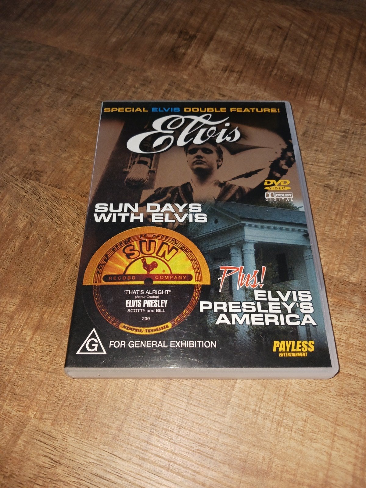 Elvis Presley DVD: Sun Days With Elvis & Elvis's America, Ophalen of Verzenden, Inclusief doosje, Gebruikt, Engels