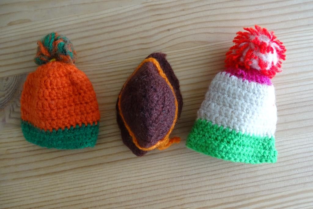 3 retro Eierwarmers, Ophalen of Verzenden, Gebruikt, Overige kleuren, Overige typen