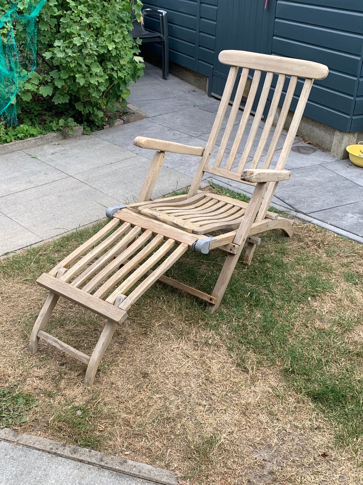Haedhouten (teak) deck chair, Ophalen, Zo goed als nieuw, Teakhout