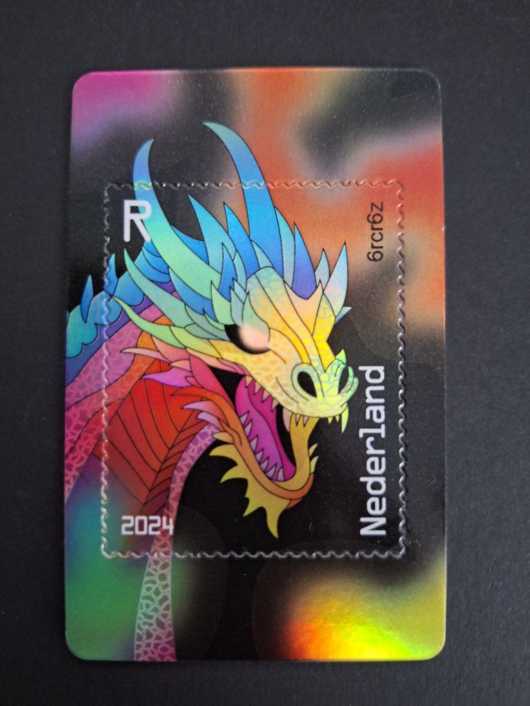 2024 Crypto Stamp – DRAAK – Black – CS4 – Pf., Ophalen of Verzenden, Na 1940, Postfris